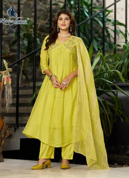 Ladies Flavour 3365 To 3370 Chanderi Handwork With Cotton Top With Bottom Dupatta Exporters In India